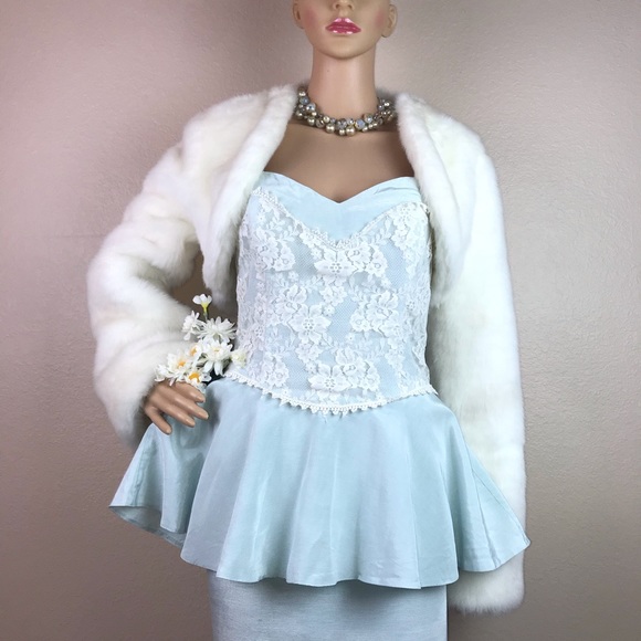 Vintage Seafoam Mint McClintoc Prom Dress - Picture 3 of 8